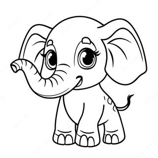 Pagina Para Colorir Elefante Bebe Fofo 46844-38978