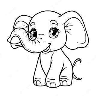 Pagina Para Colorir Elefante Bebe Fofo 46844-38980