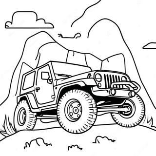 Pagina Para Colorir Aventura Off Road De Jeep 46864-39005