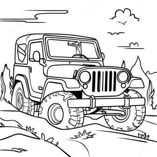 Pagina Para Colorir Aventura Off Road De Jeep 46864-39007