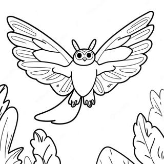 Pagina Para Colorir Mothman Em Voo 46884-39023