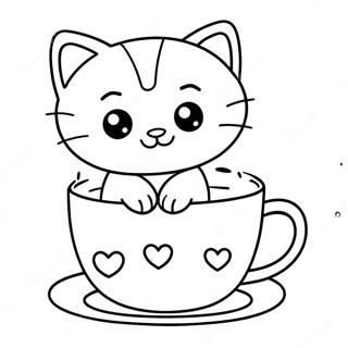 Pagina Para Colorir Gato Na Caneca 46903-39030