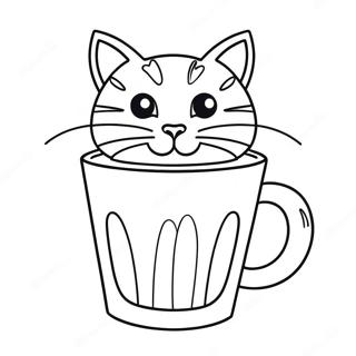 Pagina Para Colorir Gato Na Caneca 46903-39031