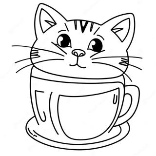 Pagina Para Colorir Gato Na Caneca 46903-39032