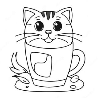 Pagina Para Colorir Gato Brincalhao Na Caneca 46904-39044