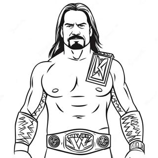 Pagina Para Colorir Da Luta Pelo Campeonato Da Wwe 4692-3775