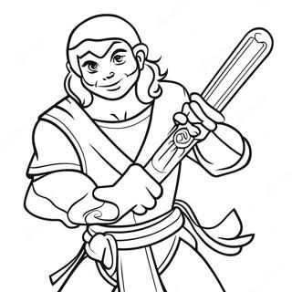 Pagina Para Colorir Do Rafael Com Nunchaku 46954-39077