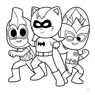 Pj Masks Halloween Páginas Para Colorir