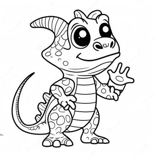 Gekko Em Fantasia Assustadora Pagina Para Colorir 47134-39228