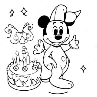 Aniversário Da Disney Páginas Para Colorir