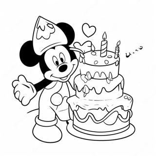 Aniversário Da Disney Páginas Para Colorir