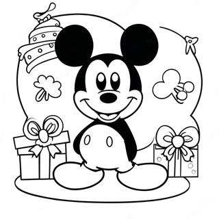 Pagina Para Colorir Da Celebracao De Aniversario Do Mickey Mouse 47274-39331