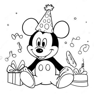 Pagina Para Colorir Da Celebracao De Aniversario Do Mickey Mouse 47274-39332