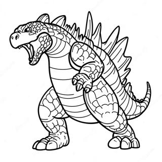 Pagina Para Colorir Godzilla Feroz Rugindo 47514-39527