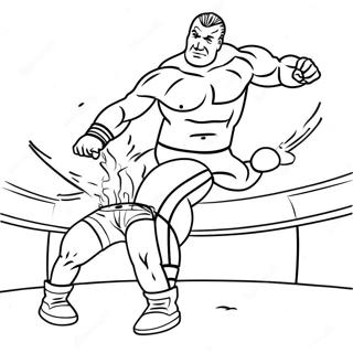 Pagina Para Colorir Lutador Da Wwe Pulando Sobre O Oponente 47544-39552