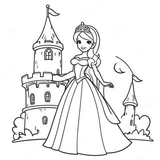 Pagina Para Colorir Princesa Elegante Em Uma Torre 47565-39560