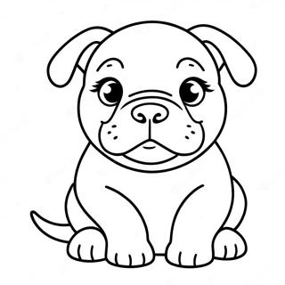 Pagina Para Colorir De Um Lindo Filhote De American Bully 47605-39589