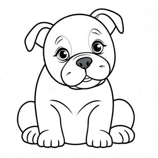 Pagina Para Colorir De Um Lindo Filhote De American Bully 47605-39590