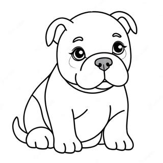 Pagina Para Colorir De Um Lindo Filhote De American Bully 47605-39591