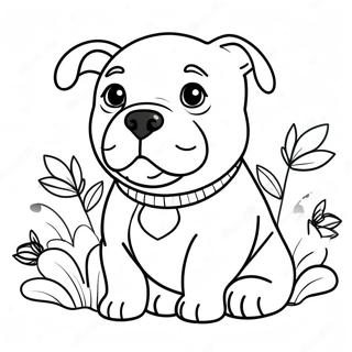 Pagina Para Colorir De Um Lindo Filhote De American Bully 47605-39592