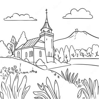 Pagina Para Colorir De Uma Bela Paisagem Ucraniana 47615-39600