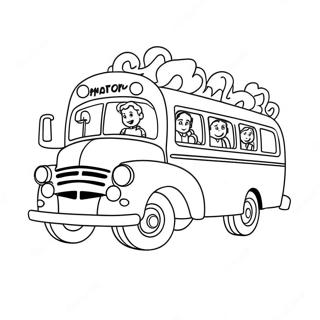 Pagina Para Colorir Da Sra Frizzle Dirigindo O Onibus Magico 4762-3829