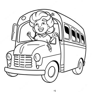 Pagina Para Colorir Da Sra Frizzle Dirigindo O Onibus Magico 4762-3832