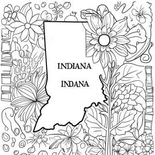 Pagina Para Colorir Contorno Do Estado De Indiana 47684-39647