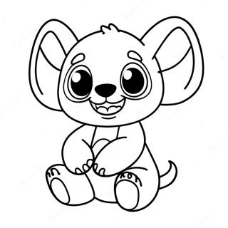 Lindo Bebê Stitch Páginas Para Colorir