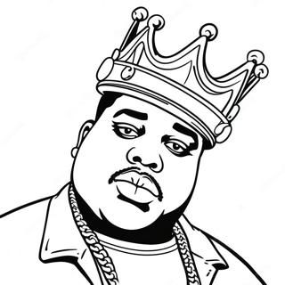 Pagina Para Colorir Do Biggie Smalls Com Coroa 47825-39762