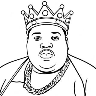 Pagina Para Colorir Do Biggie Smalls Com Coroa 47825-39763