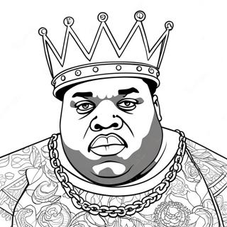 Pagina Para Colorir Do Biggie Smalls Com Coroa 47825-39764