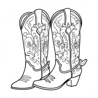 Pagina Para Colorir De Botas De Cowgirl Elegantes 47855-39782