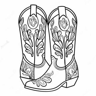 Pagina Para Colorir De Botas De Cowgirl Elegantes 47855-39783