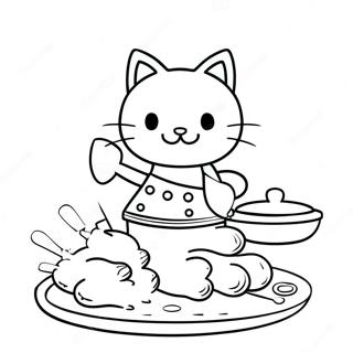 Pagina Para Colorir Da Hello Kitty Cozinhando 47884-39810