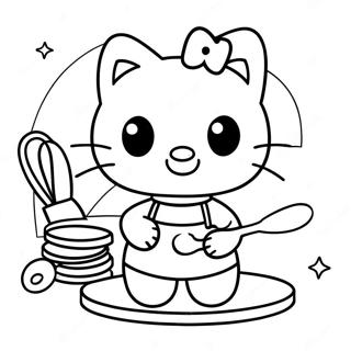 Pagina Para Colorir Da Hello Kitty Cozinhando 47884-39811