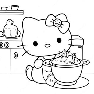 Pagina Para Colorir Da Hello Kitty Cozinhando 47884-39812