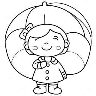 Pagina Para Colorir Da Annie Com Um Guarda Chuva Colorido 47925-39850