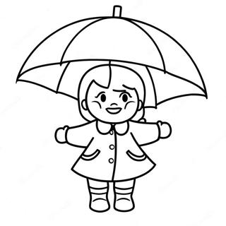 Pagina Para Colorir Da Annie Com Um Guarda Chuva Colorido 47925-39852