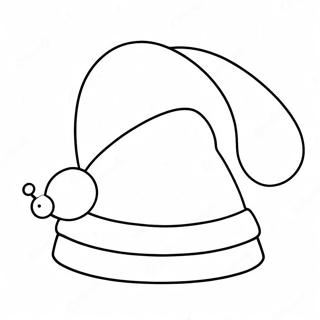 Pagina Para Colorir De Chapeu De Papai Noel Fofo Com Sinos 47965-39877