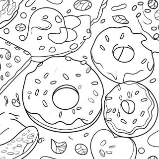 Pagina Para Colorir Donuts Coloridos Com O Papai 47975-39891