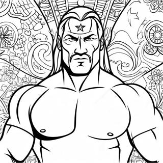 Pagina Para Colorir Wwe Bold E Facil 4801-3860