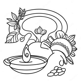 Pagina Para Colorir De Cena Do Festival Diwali 481-383