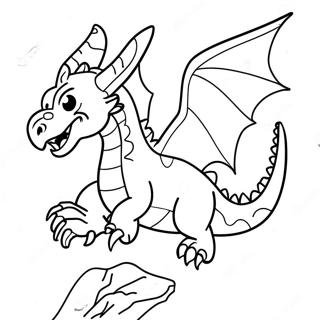 Pagina Para Colorir Dragao Realista E Assustador Em Voo 4821-3874