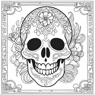 Pagina Para Colorir De Tatuagem De Cranio Gotico Intrincado 48225-40078