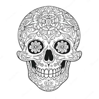 Pagina Para Colorir De Tatuagem De Cranio Gotico Intrincado 48225-40079