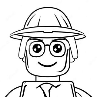 Pagina Para Colorir De Pessoa Lego Feliz Com Chapeu 48235-40089