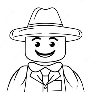 Pagina Para Colorir De Pessoa Lego Feliz Com Chapeu 48235-40090