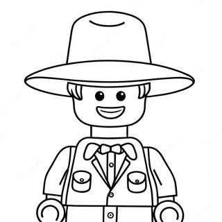 Pagina Para Colorir De Pessoa Lego Feliz Com Chapeu 48235-40091