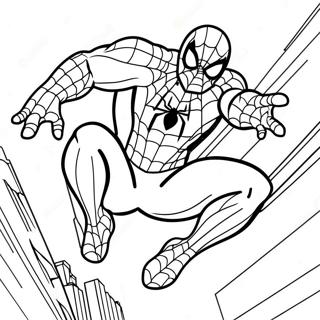 Pagina Para Colorir Do Homem Aranha Em Acao 48245-40094